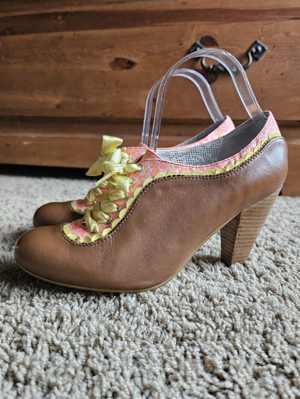 Poetic License Backlash Tobacco Orange High Heeled Booties Size 8.5